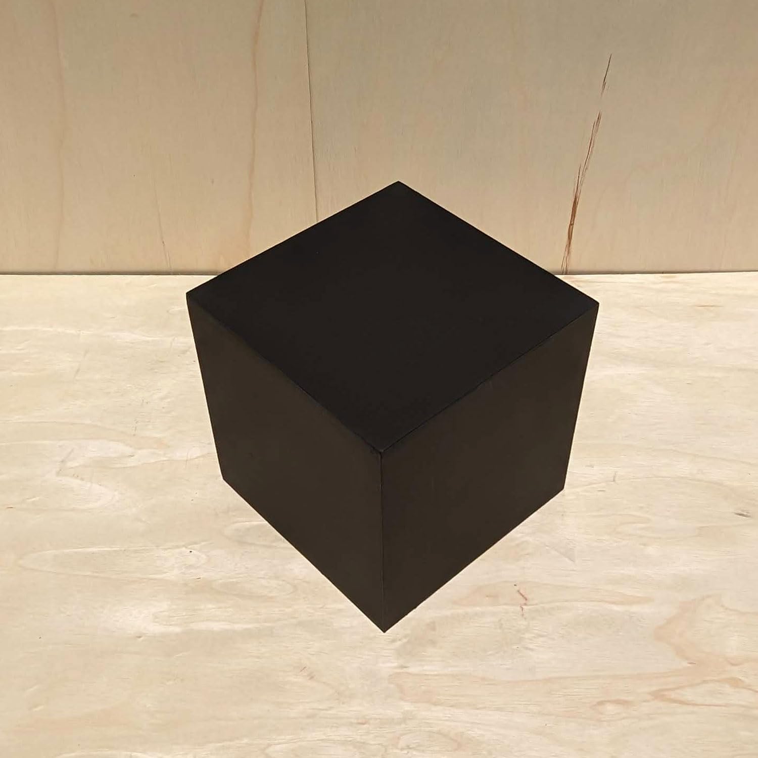14 Inch Matte Black Display Cube Pedestal Stand