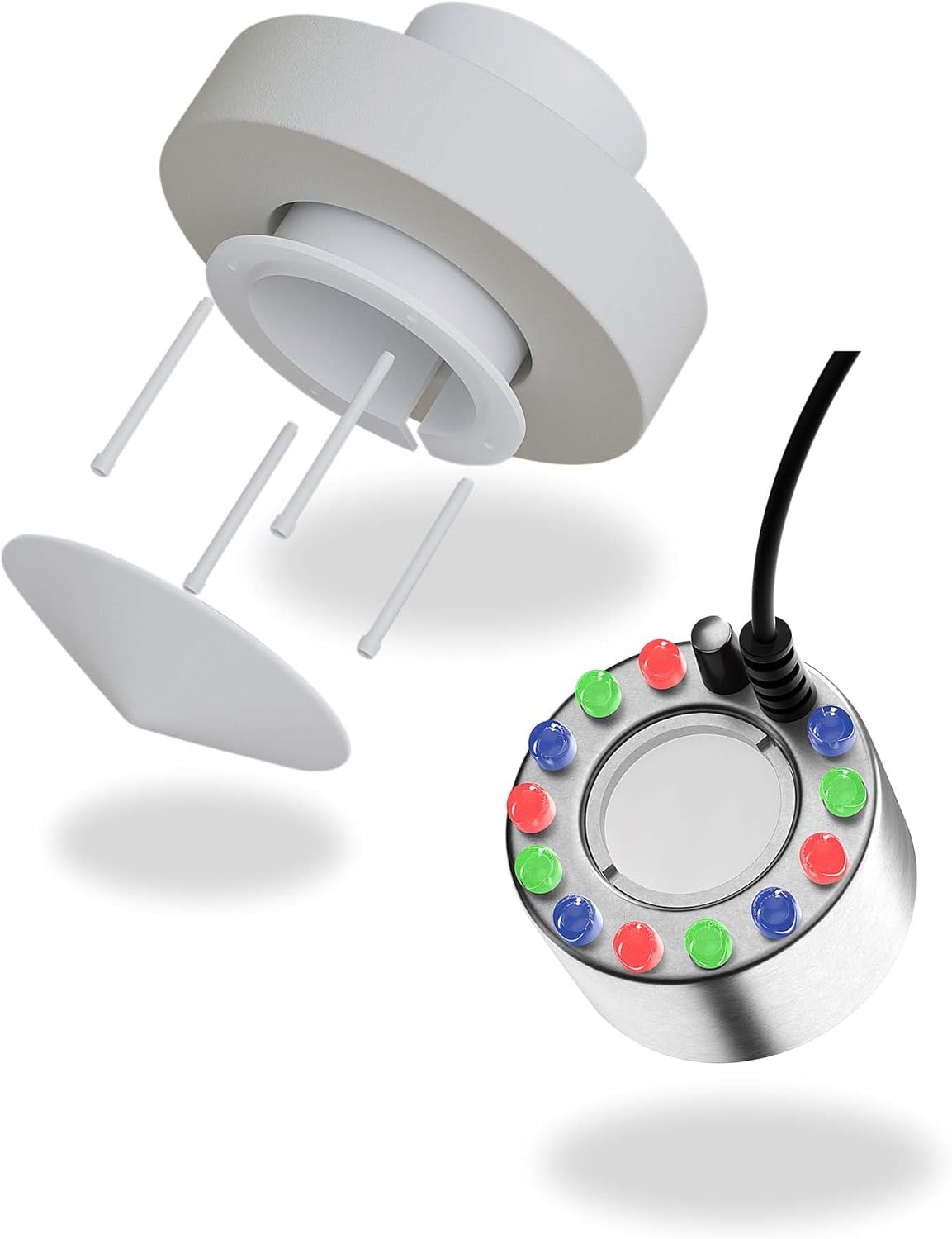 Alizzy 12 LED Ultrasonic Mist Maker with Splash Guard