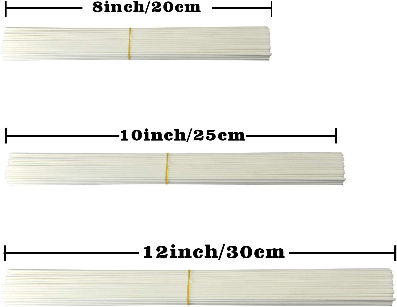 100 Pieces Fiber Reed Diffuser Sticks 10 x 3mm White