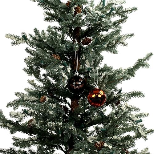 Ashland 225 Inch Black Orange Pumpkin Face Plastic Ball Ornaments 5ct