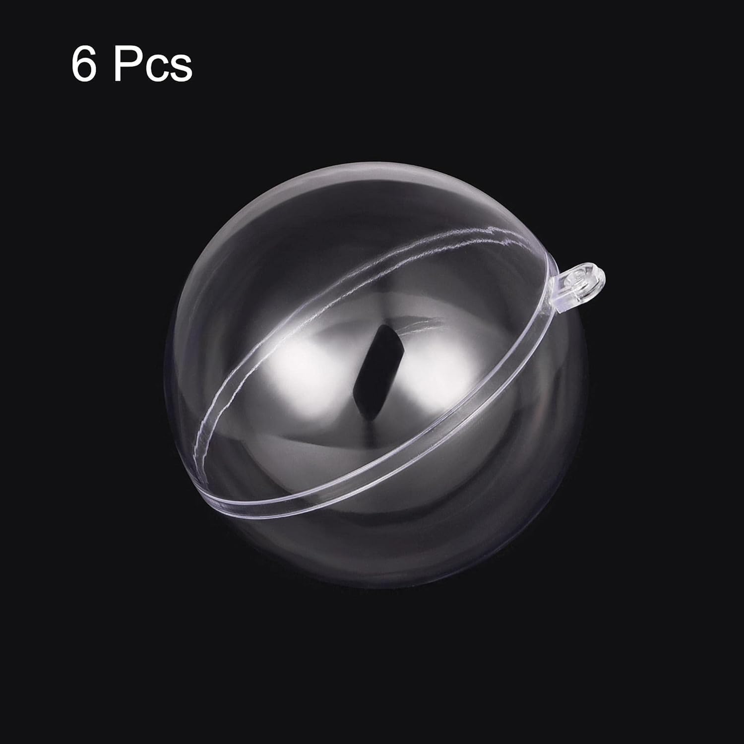 Uxcell 6pcs 2 38 Inch Clear Plastic Ornaments Ball