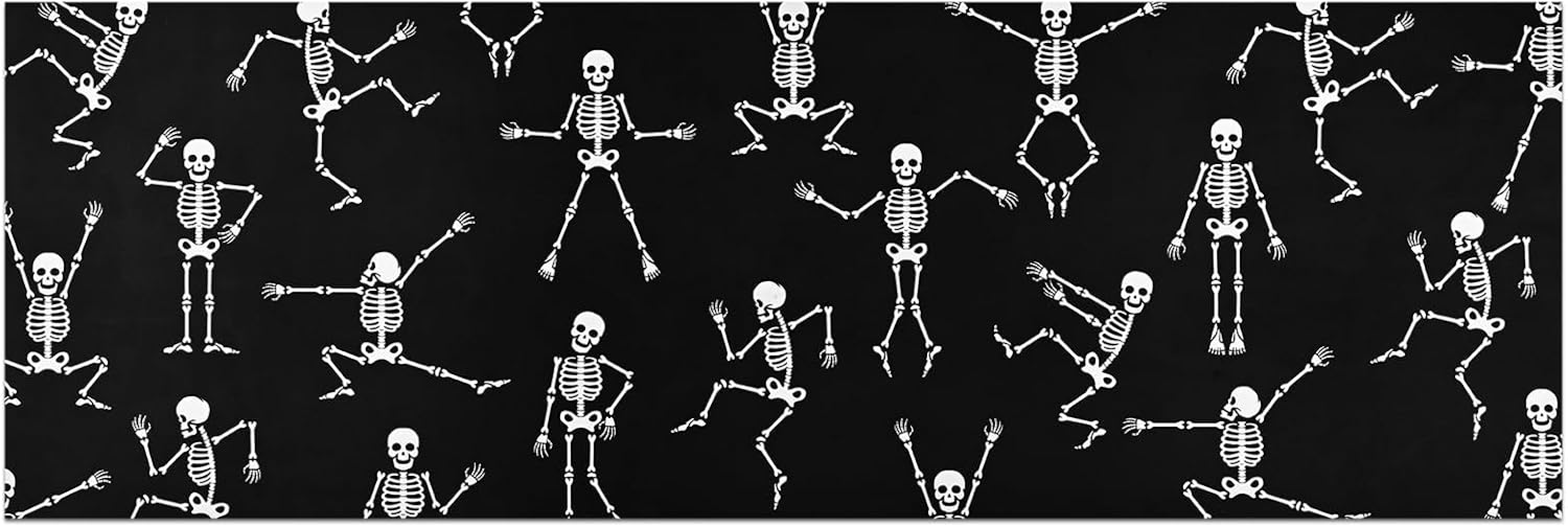 Happy Halloween Runner Rug Non Slip Black Laundry Room Mat 20x60