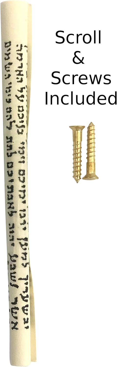 Tamara Baskin Art Glass Sparkling Wedding Mezuzah Blue