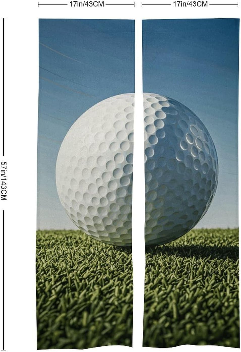 Golf Ball Door Cover Curtain 57x17 Inches