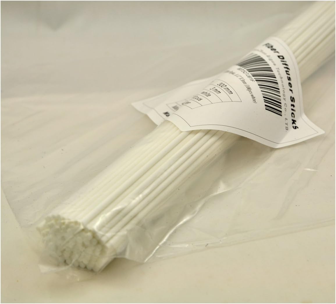 100 Pieces Fiber Reed Diffuser Sticks 10 x 3mm White