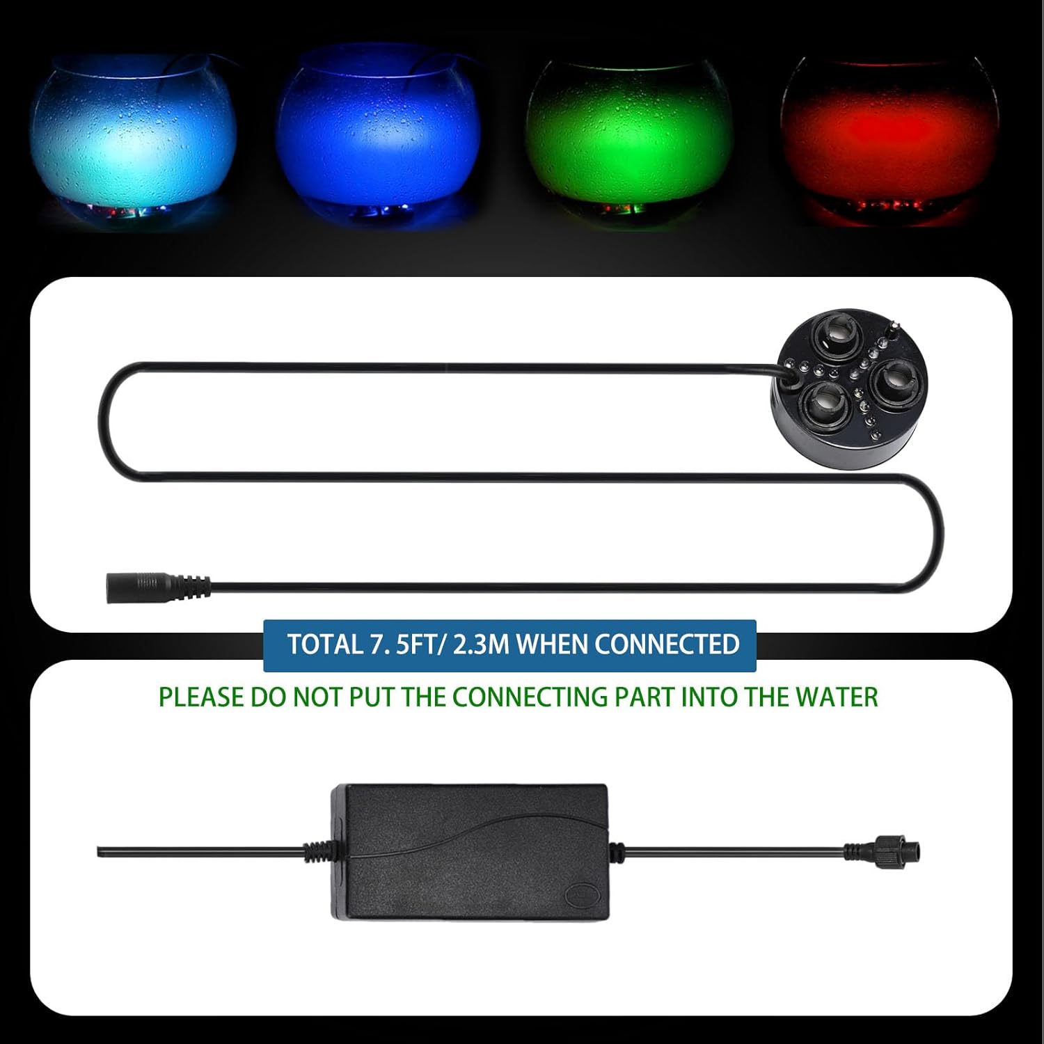 Mxmoonant 3-Head Ultrasonic Mist Maker with LED Lights