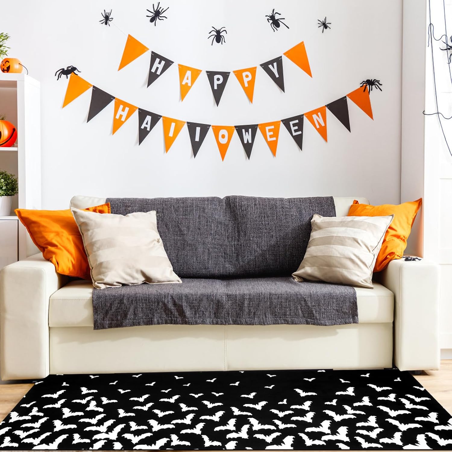 ASPMIZ Halloween Runner Rug Non Slip for Hallways