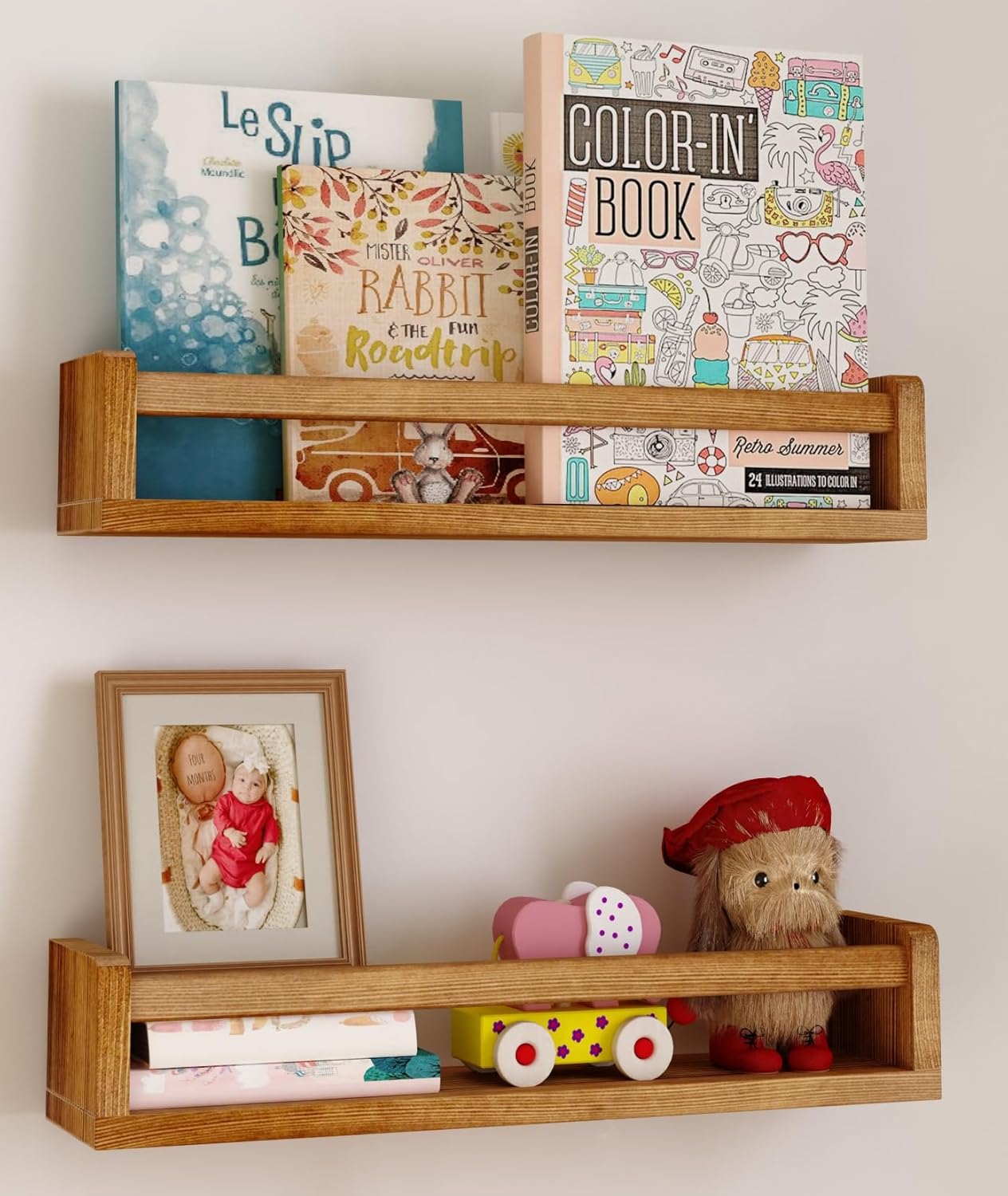 Heimlove Nursery Floating Shelves Set of 2