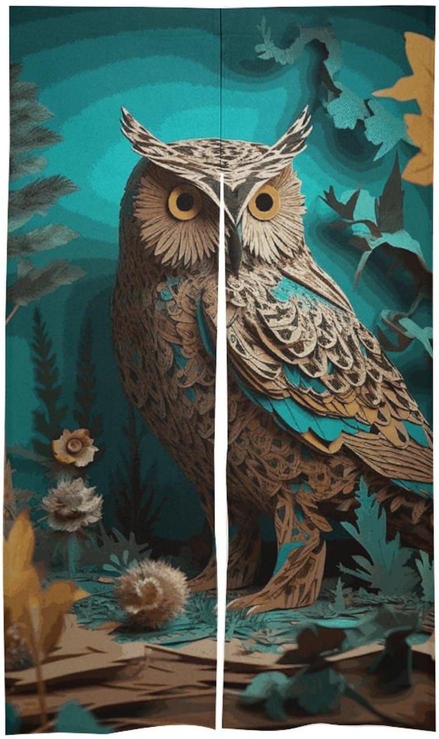 Dark Owl Door Cover Curtain 57x17 Inches