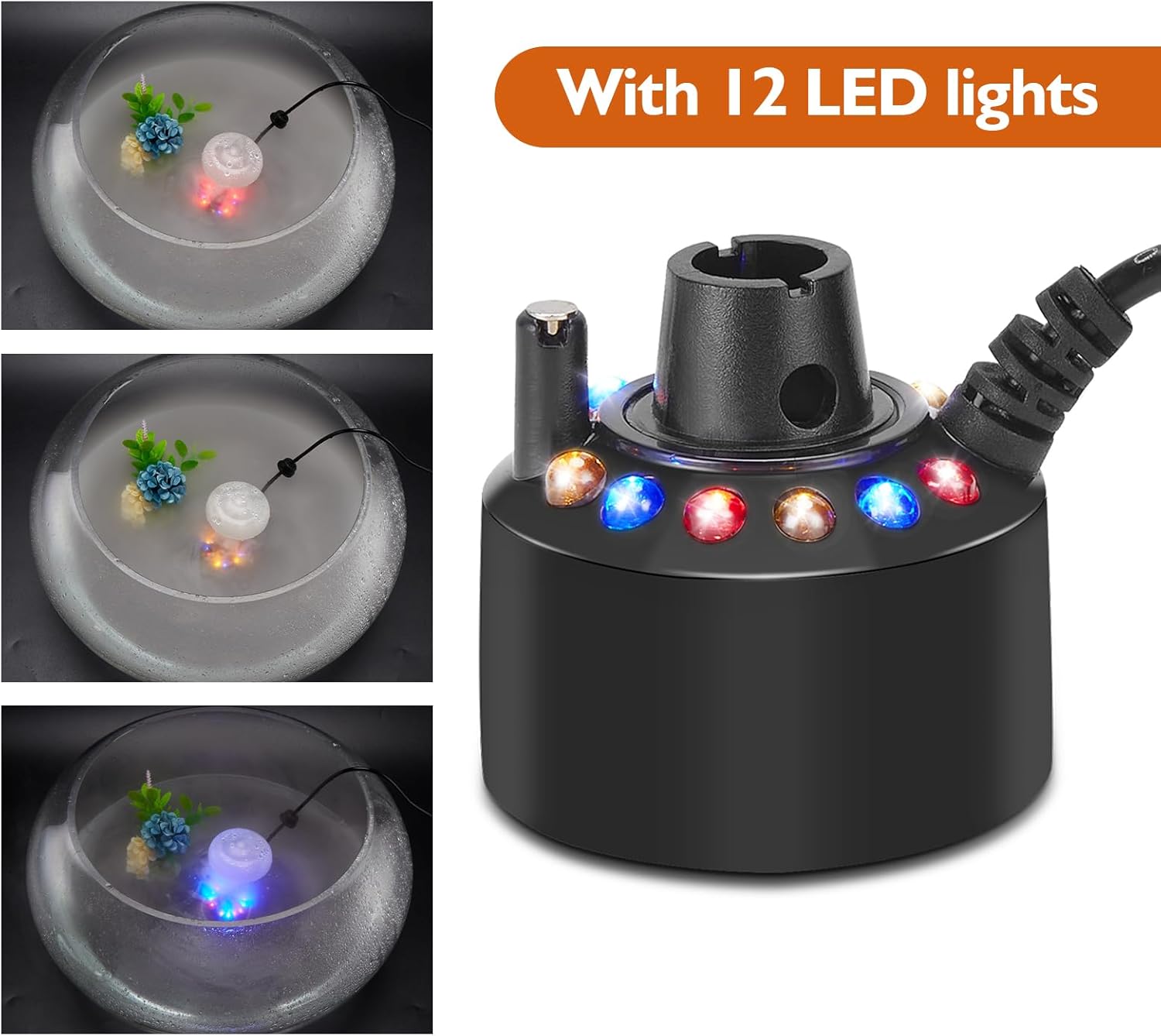 FITNATE Mist Maker with 12 LED Lights