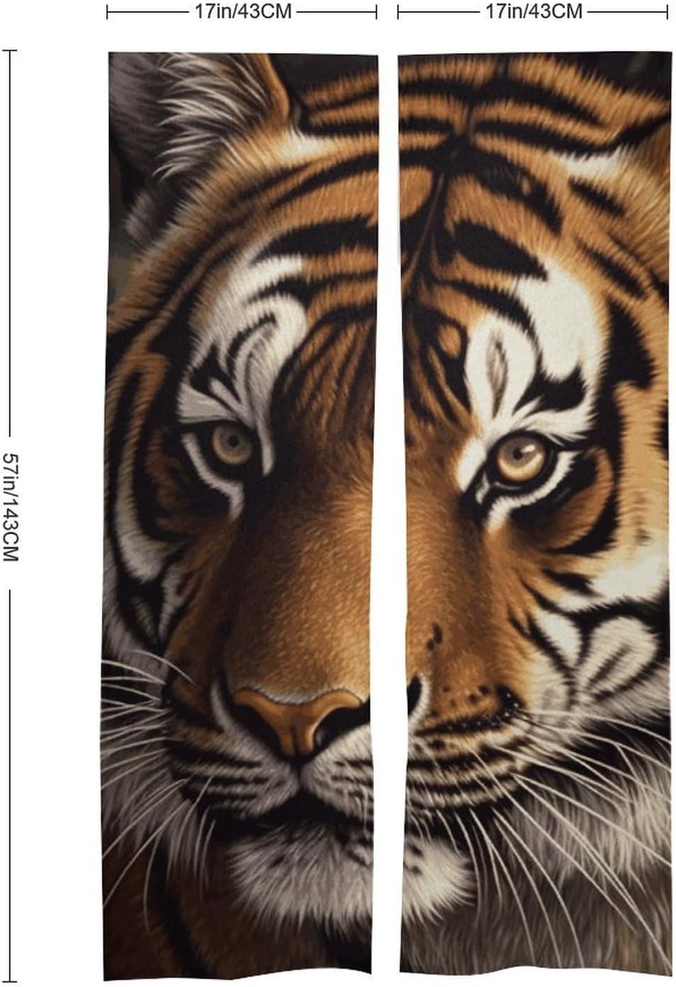 Bengal Tiger Door Curtain 57x17 Inches