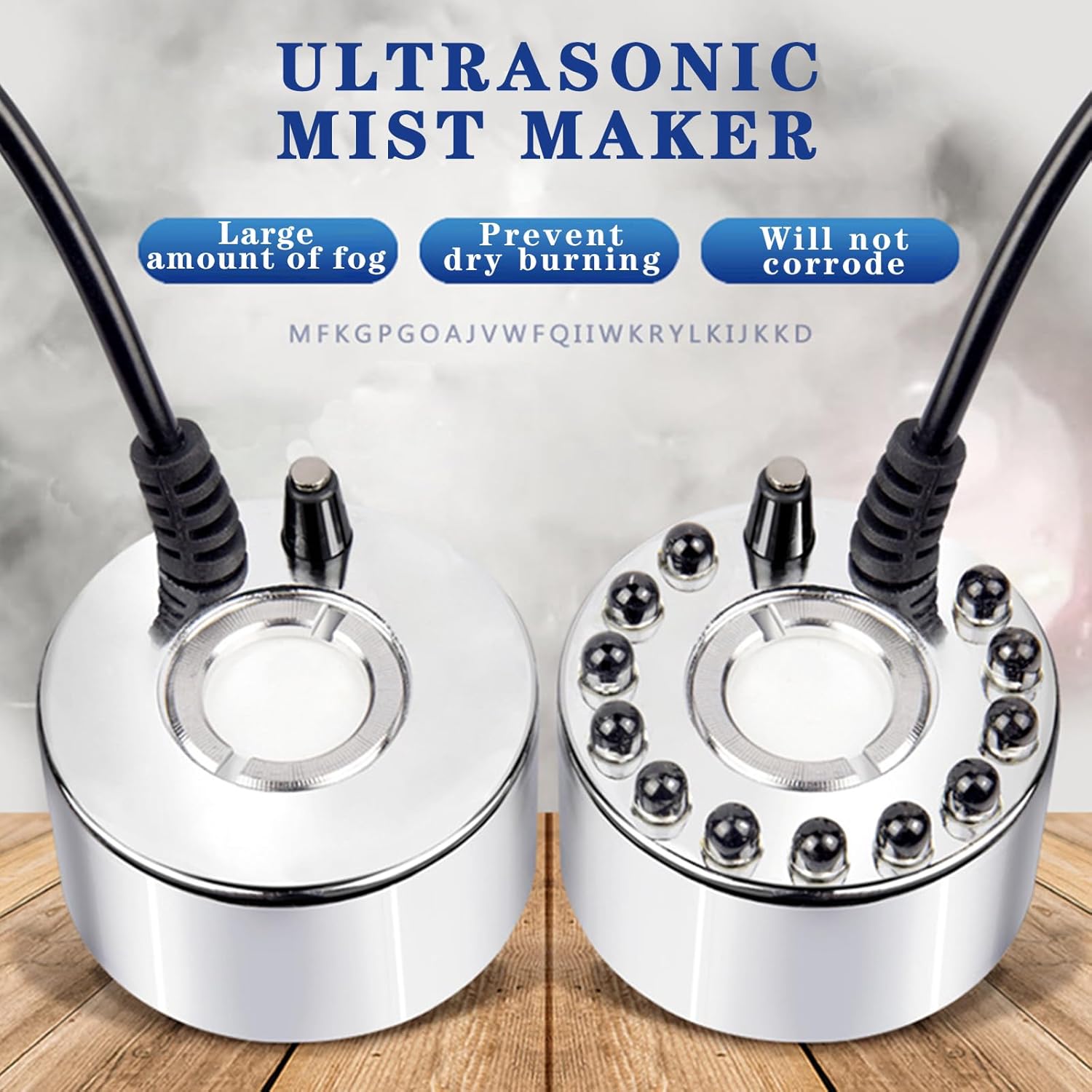 Ultrasonic Mist Maker Fogger with Light and Volume Control