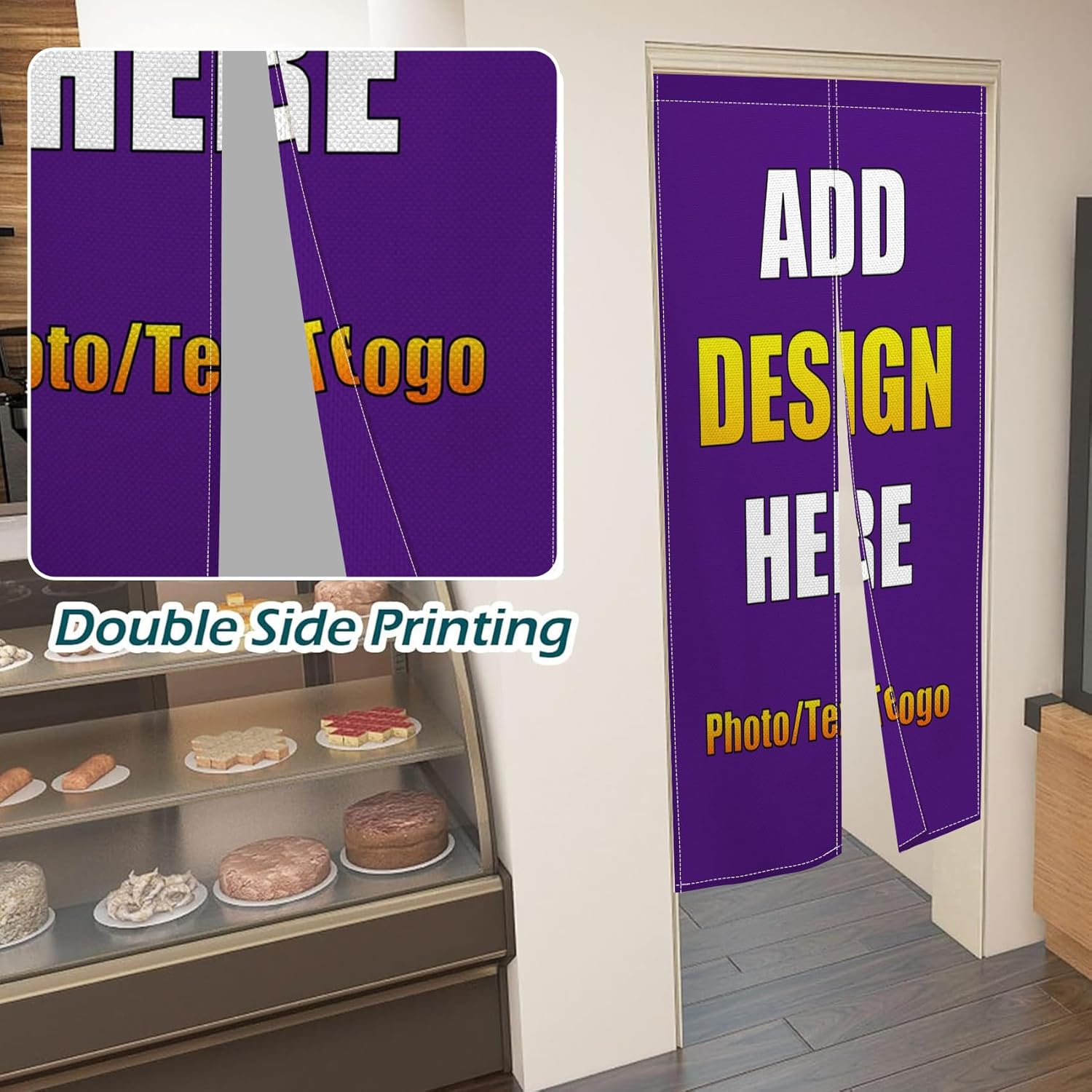 Customize Noren Curtain with Personalized Photo and Logo
