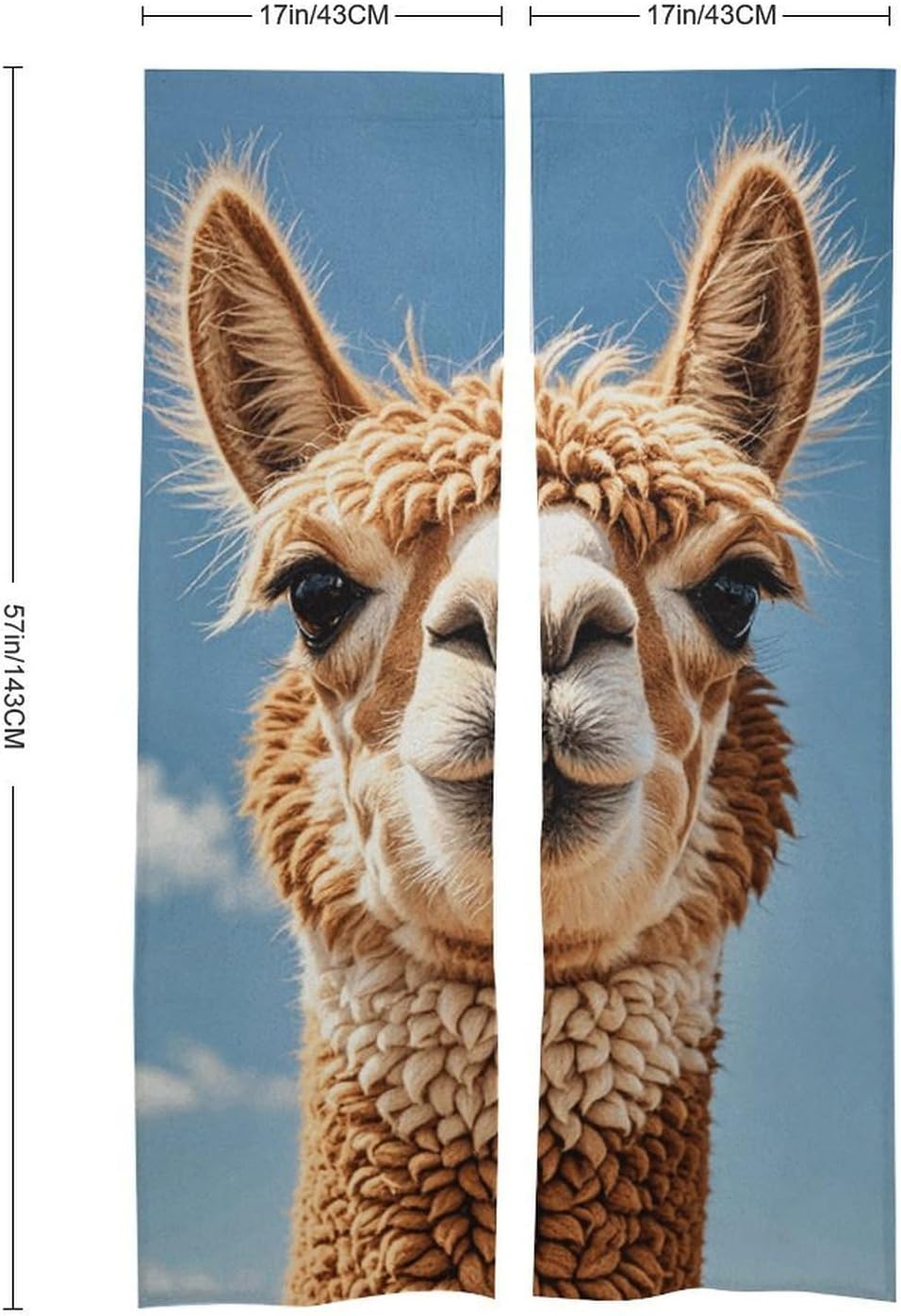 Alpaca Llama Door Cover Curtain 57x17 Inches