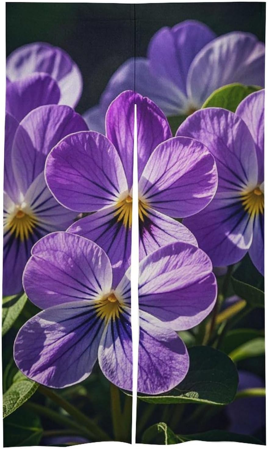 Violets in Bloom Door Curtain Panel 17x57 Inch