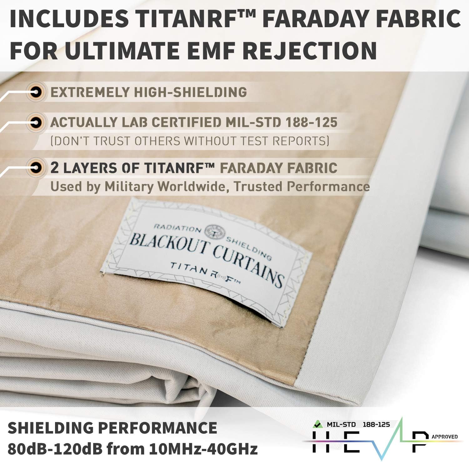 Mission Darkness TitanRF Radiation Shielding Curtains