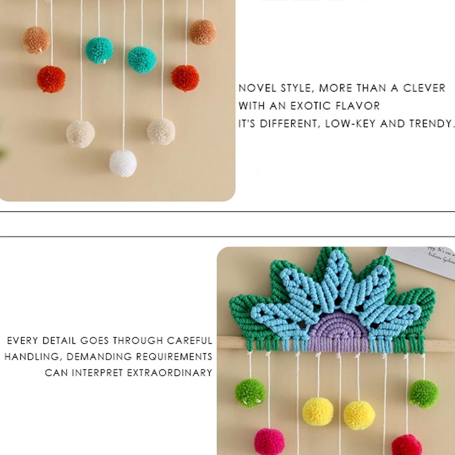 Rainbow Plush Dream Catcher Wall Decor