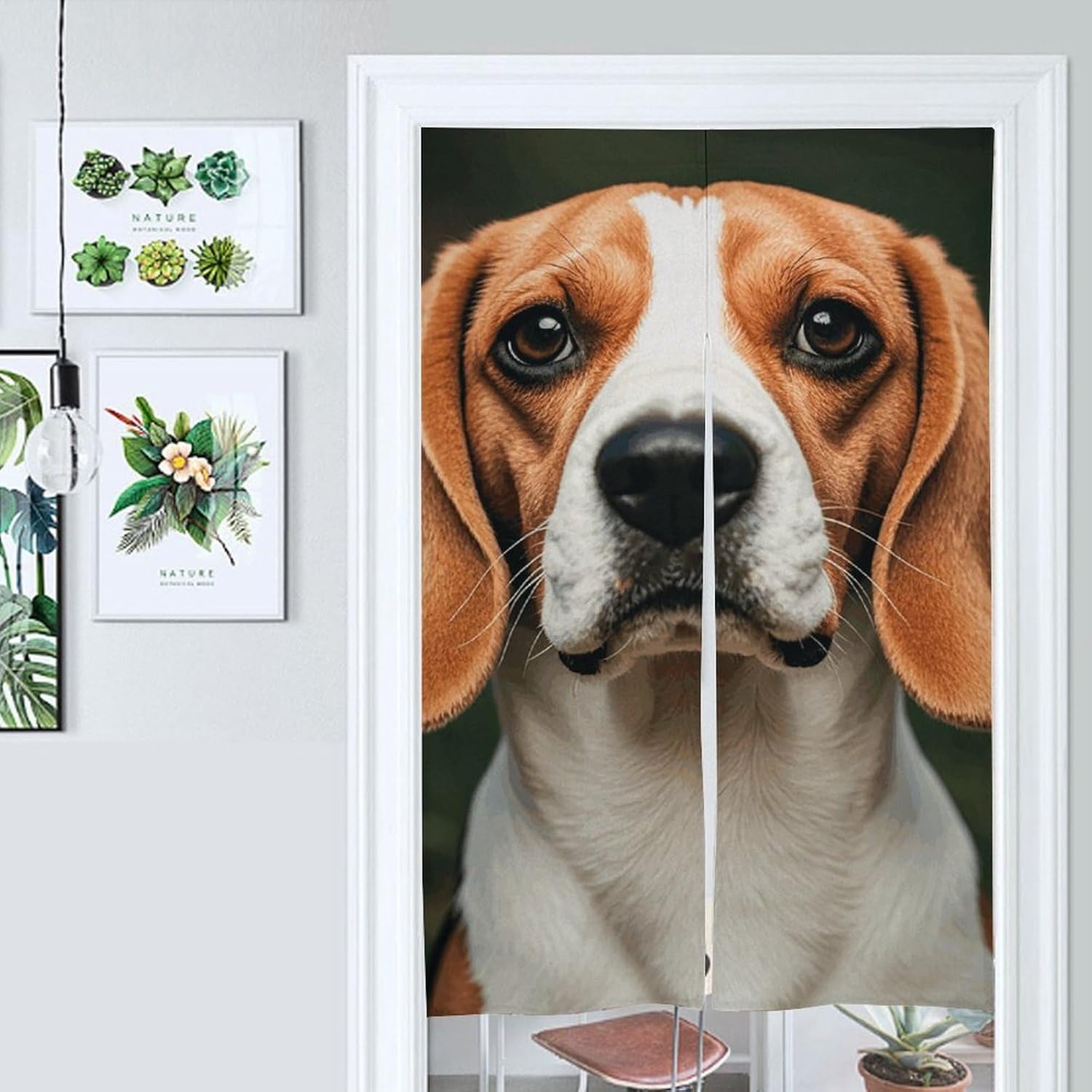 Beagle Dog Door Cover Curtain 57x17 Inches