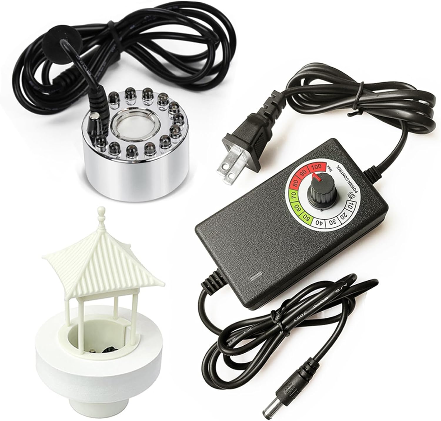 Ultrasonic Mist Maker Fogger with Light and Volume Control