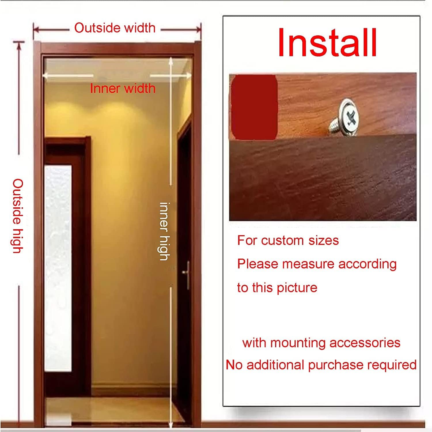 KDDEON Natural Wood Bead Curtain for Doorway Decorations