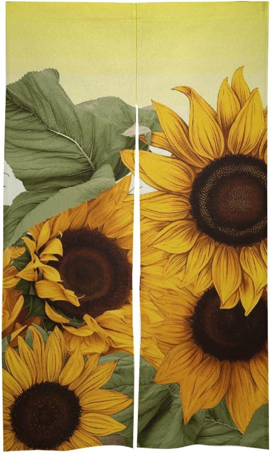 Sunflowers Floral Door Curtain 57x17 Inches
