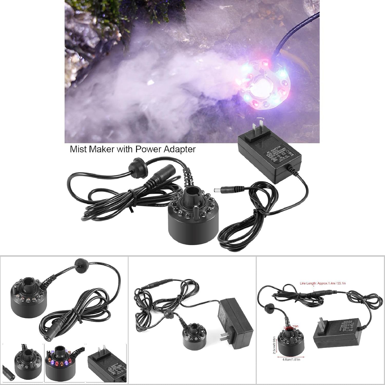 PerGar Mist Maker with 12 LED Lights