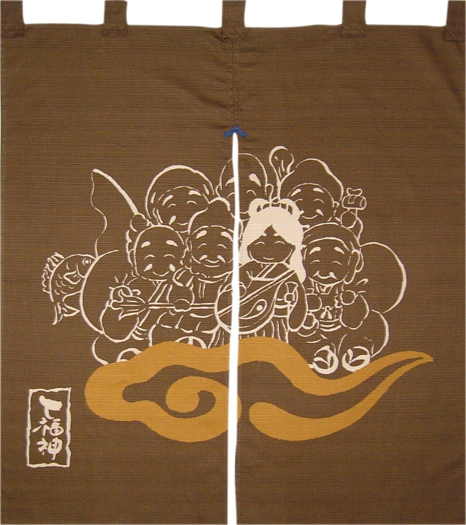 Made in Japan Indigo Seven Deities Noren Curtain Tapestry