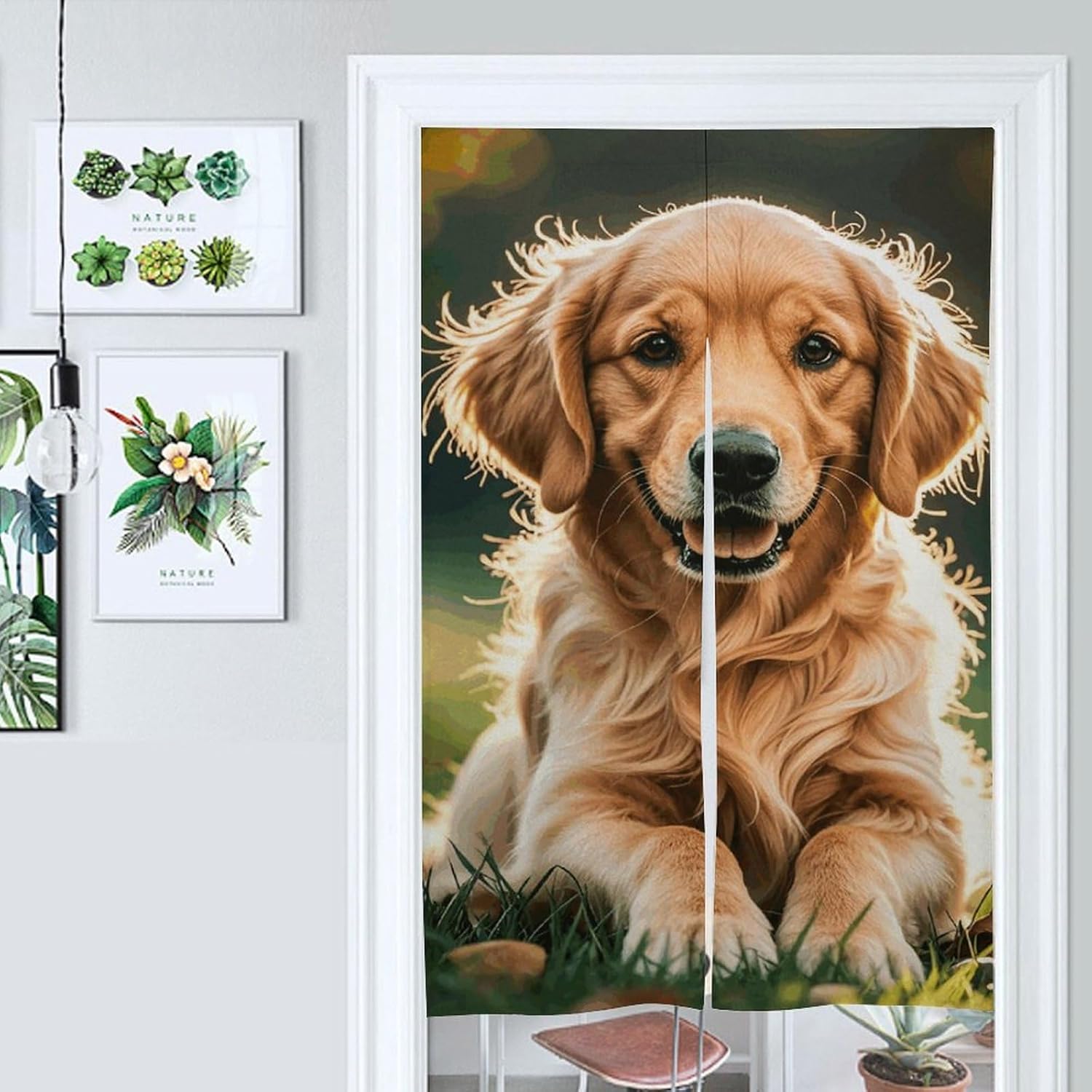 Golden Retrievers Door Cover Curtain 57x17 Inches