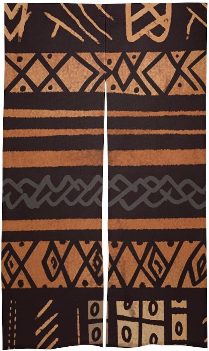 African Mud Cloth Tribal Door Curtain 57x17 Inches