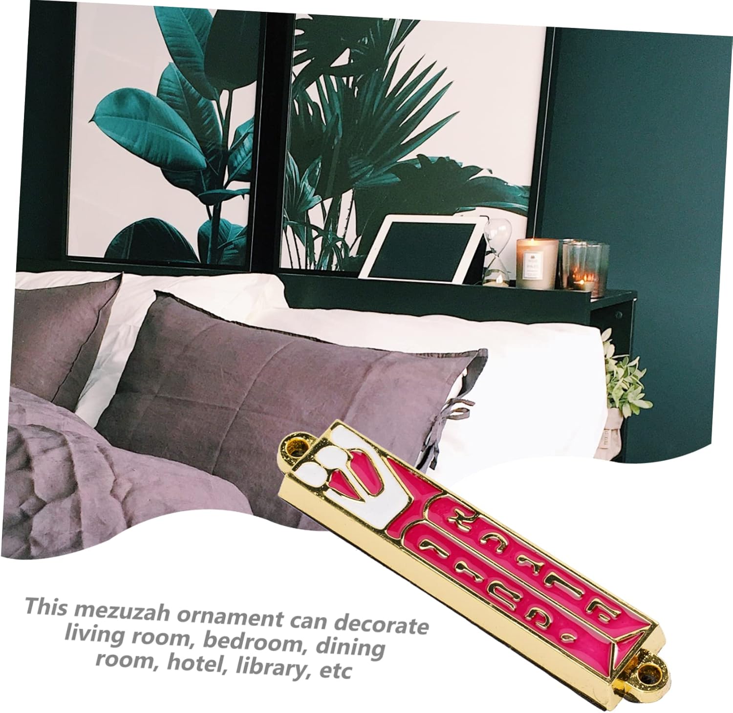 Happyyami Retro Metal Mezuzah Door Decor