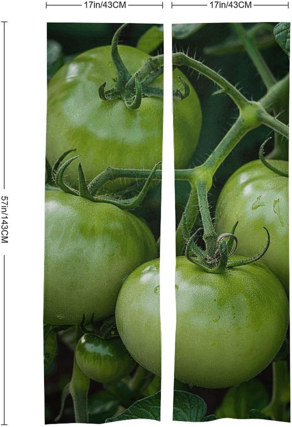 Green Tomatoes Door Cover Curtain 57x17 Inches