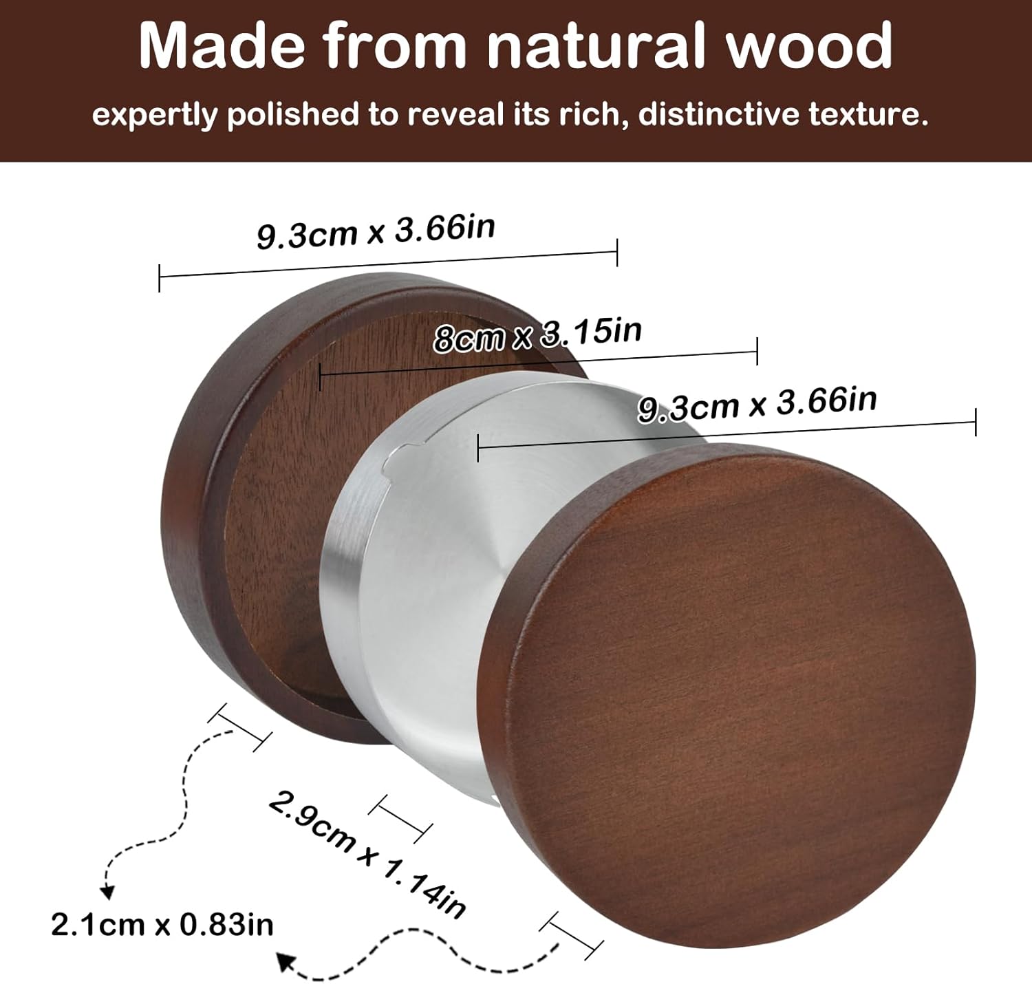 Zoyiancy 2 Pair Wooden Ashtrays with Lid for Cigarettes