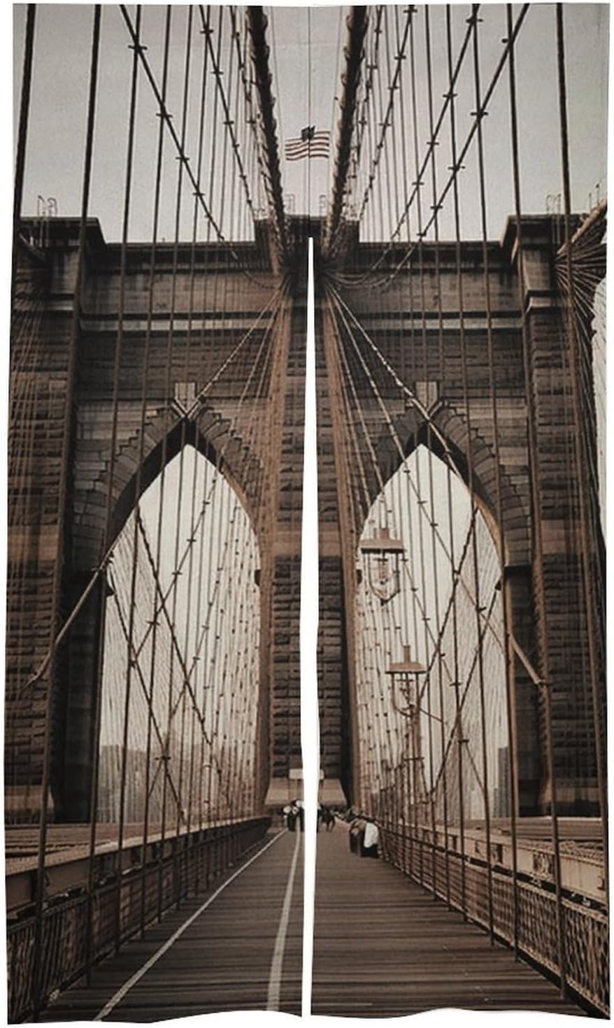 Brooklyn Bridge Door Cover Curtain 57x17 Inches