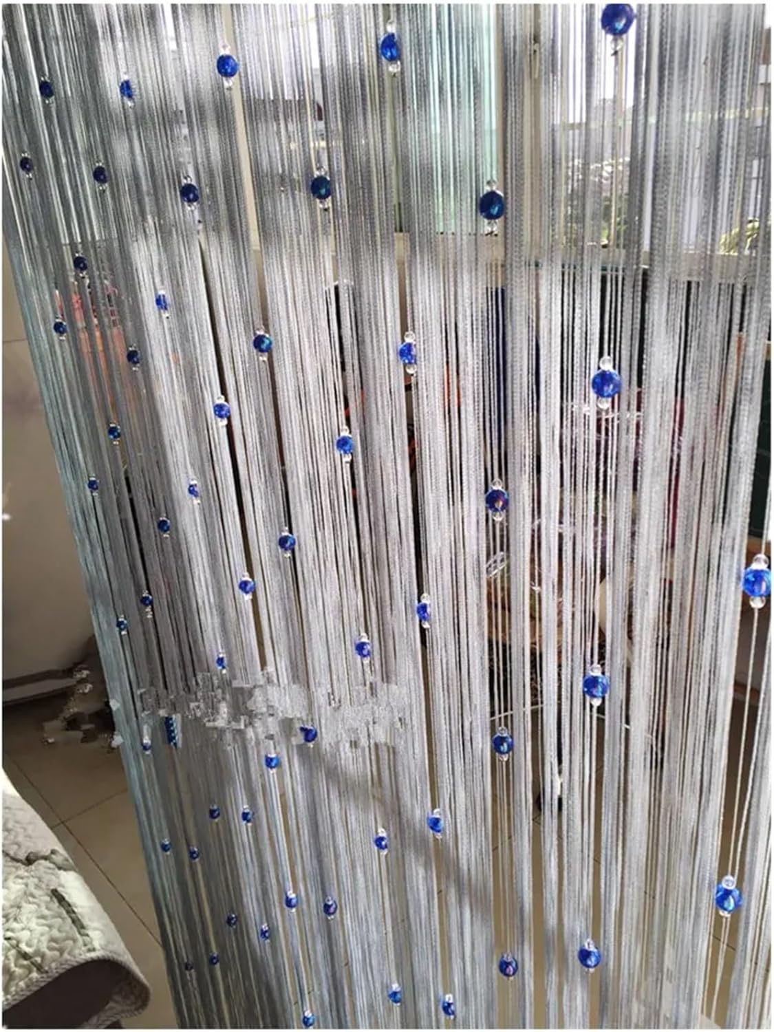 Blue String Curtains 100x275cm Porch Room Divider