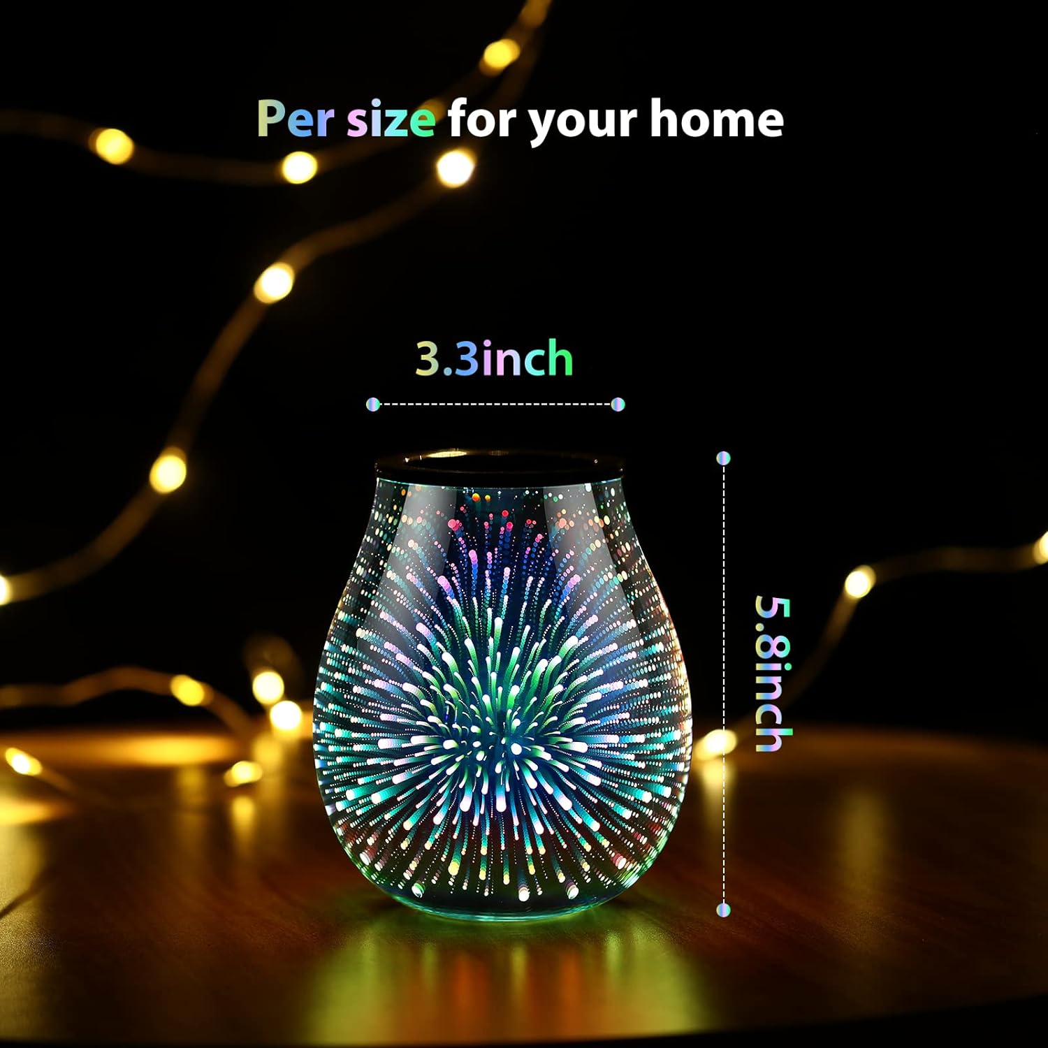 3D Glass Electric Wax Melter with LED Light and Reusable Tray