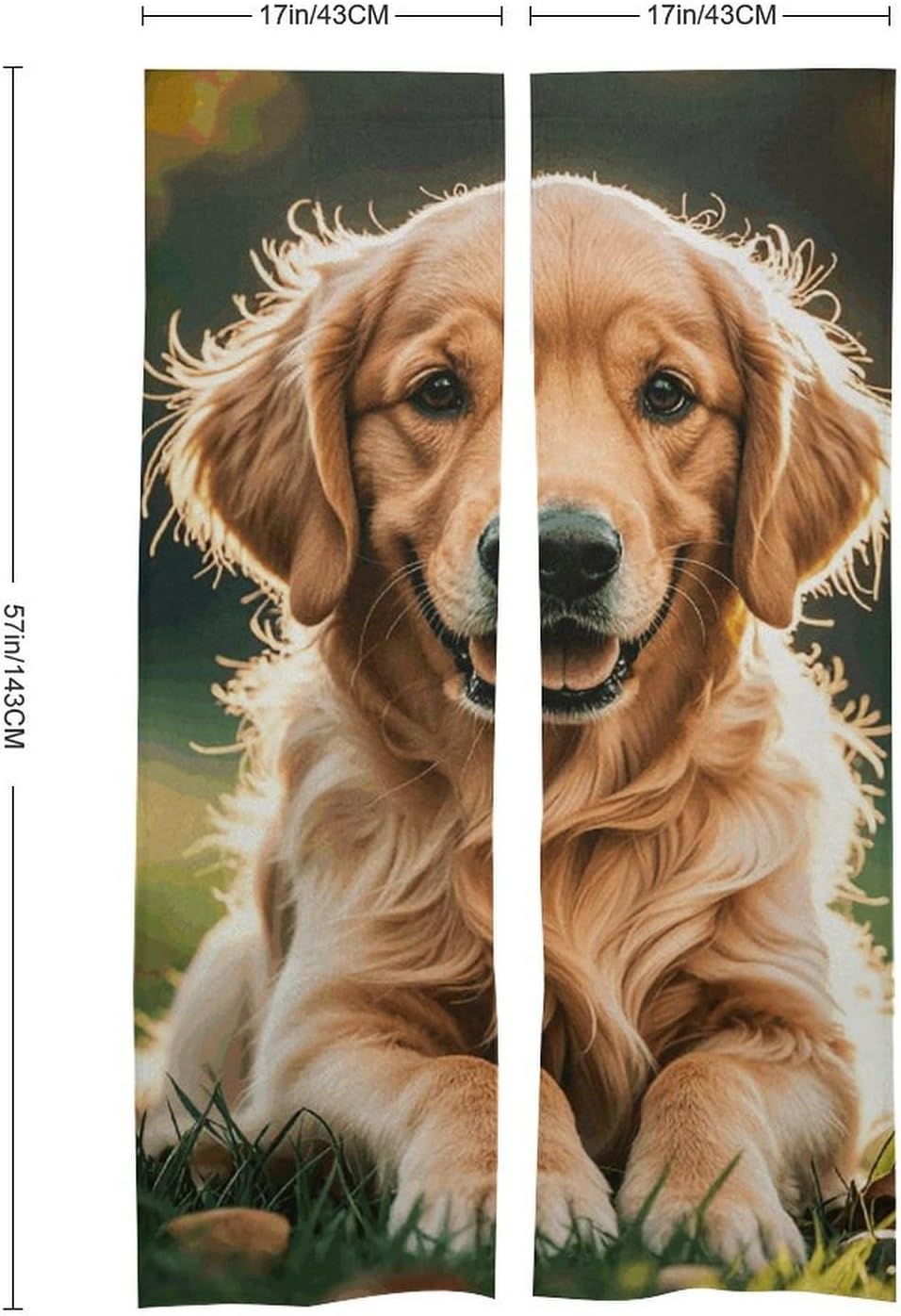 Golden Retrievers Door Cover Curtain 57x17 Inches