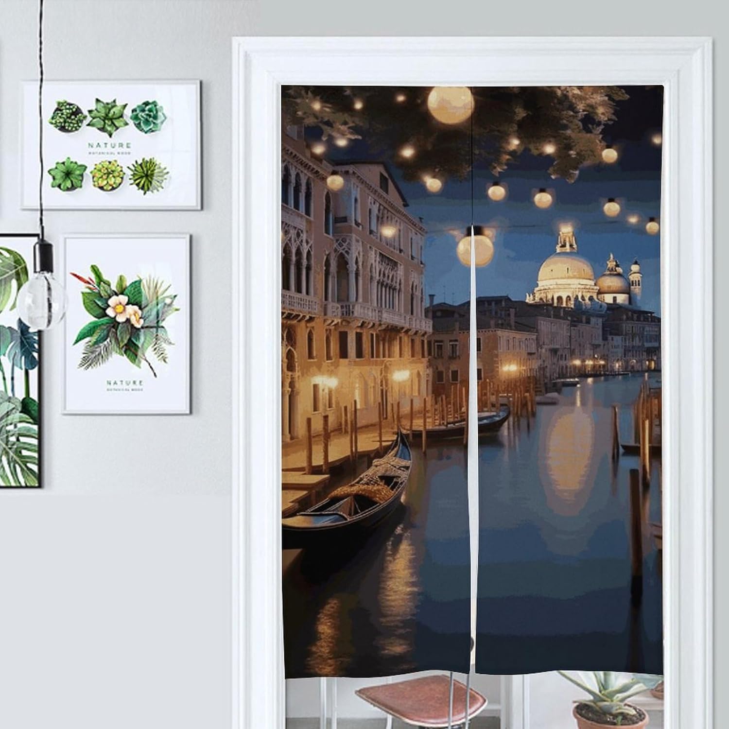 Beautiful Venice Night Door Curtain Panel 17x57 Inch