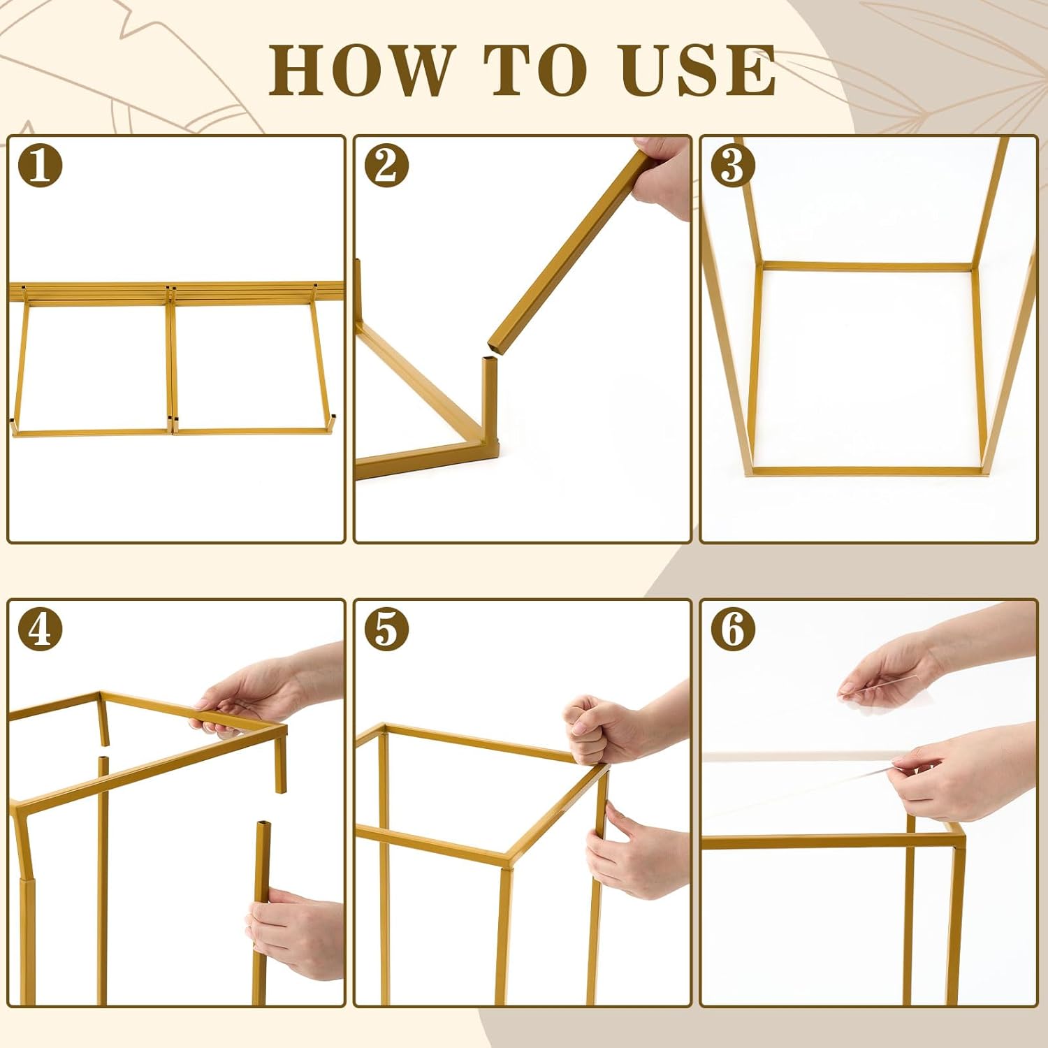 5 Pcs Gold Cylinder Stands for Party and Wedding Displays