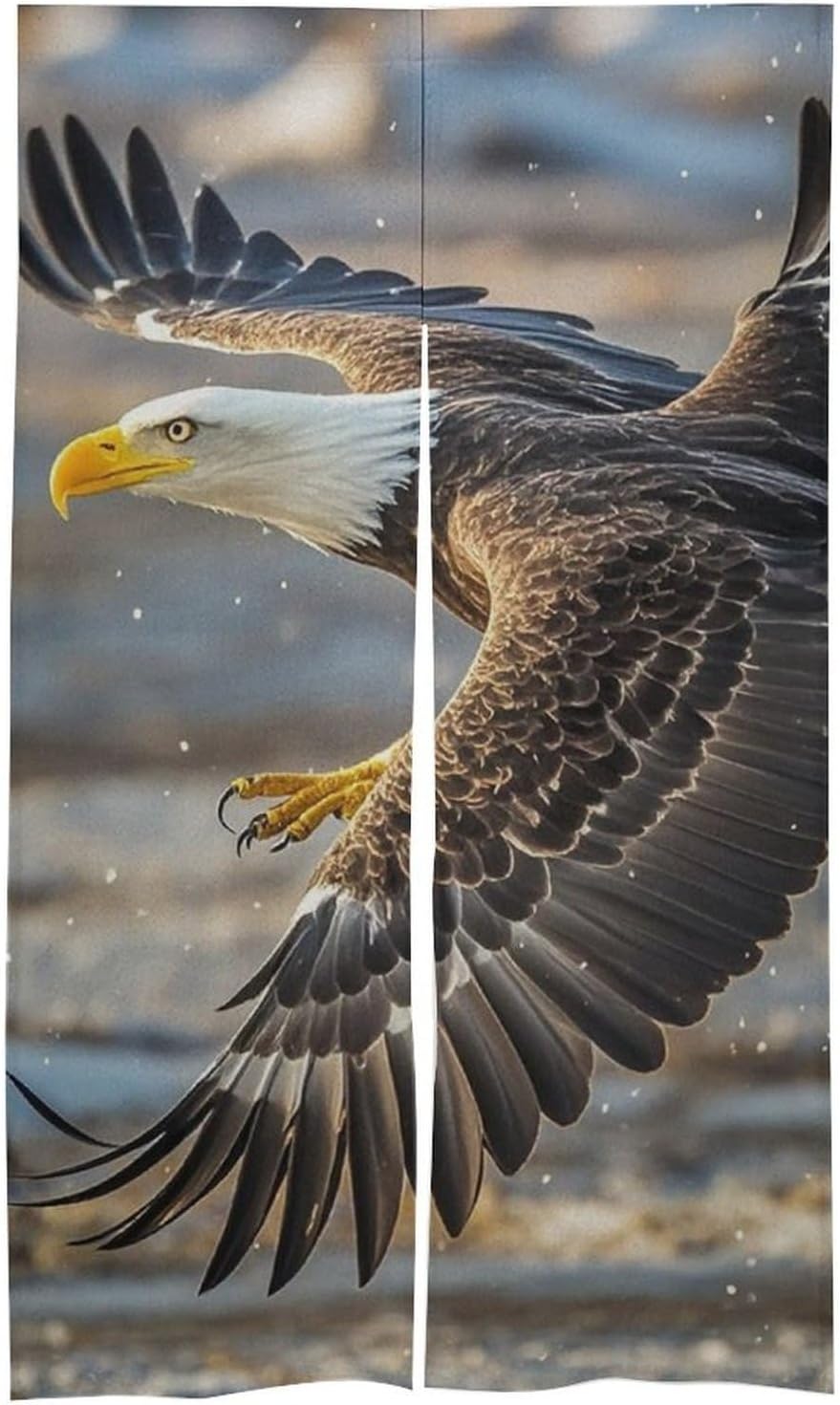 Bald Eagle Flying Door Cover Curtain 57x17 Inches