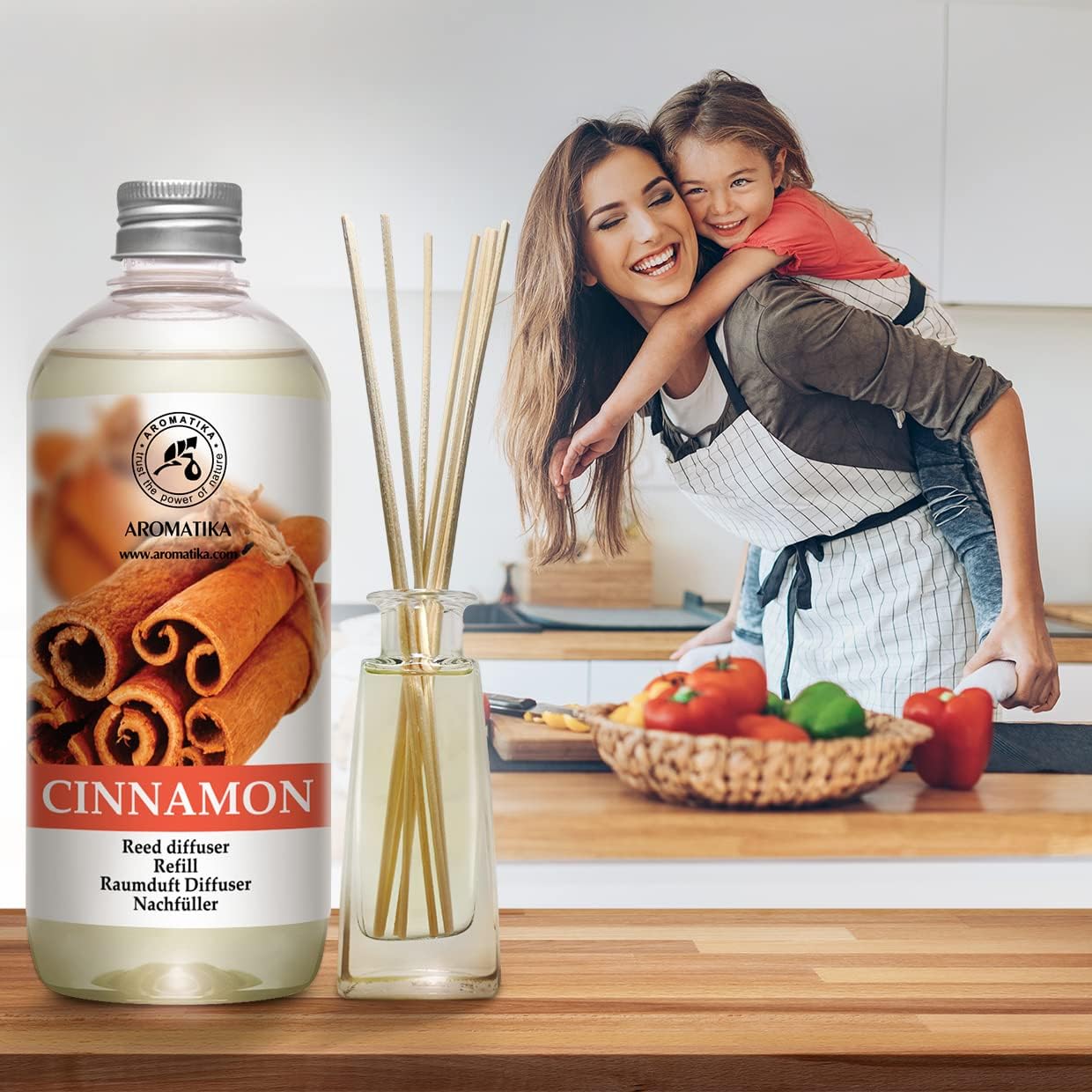 Cinnamon Reed Diffuser Refill 17 Oz Natural Essential Oil