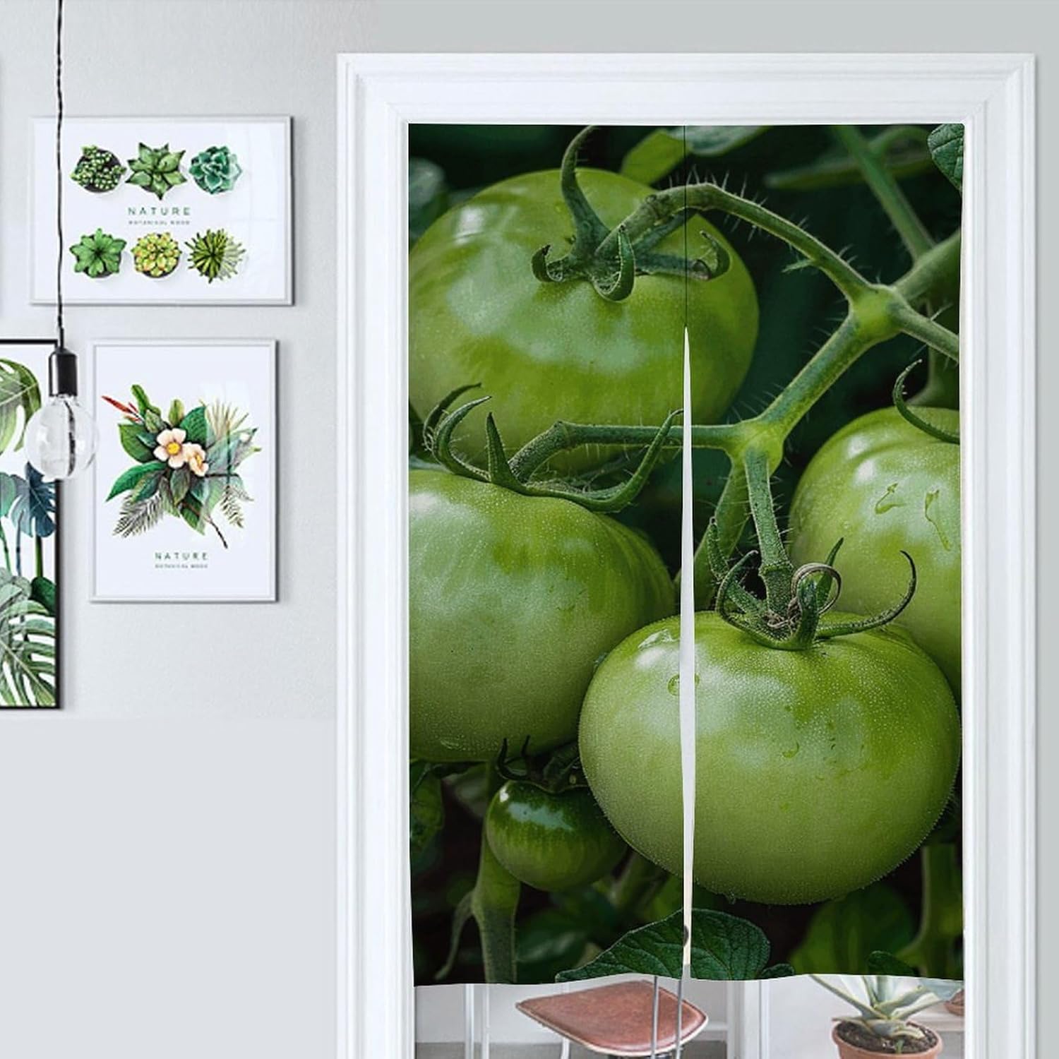 Green Tomatoes Door Cover Curtain 57x17 Inches
