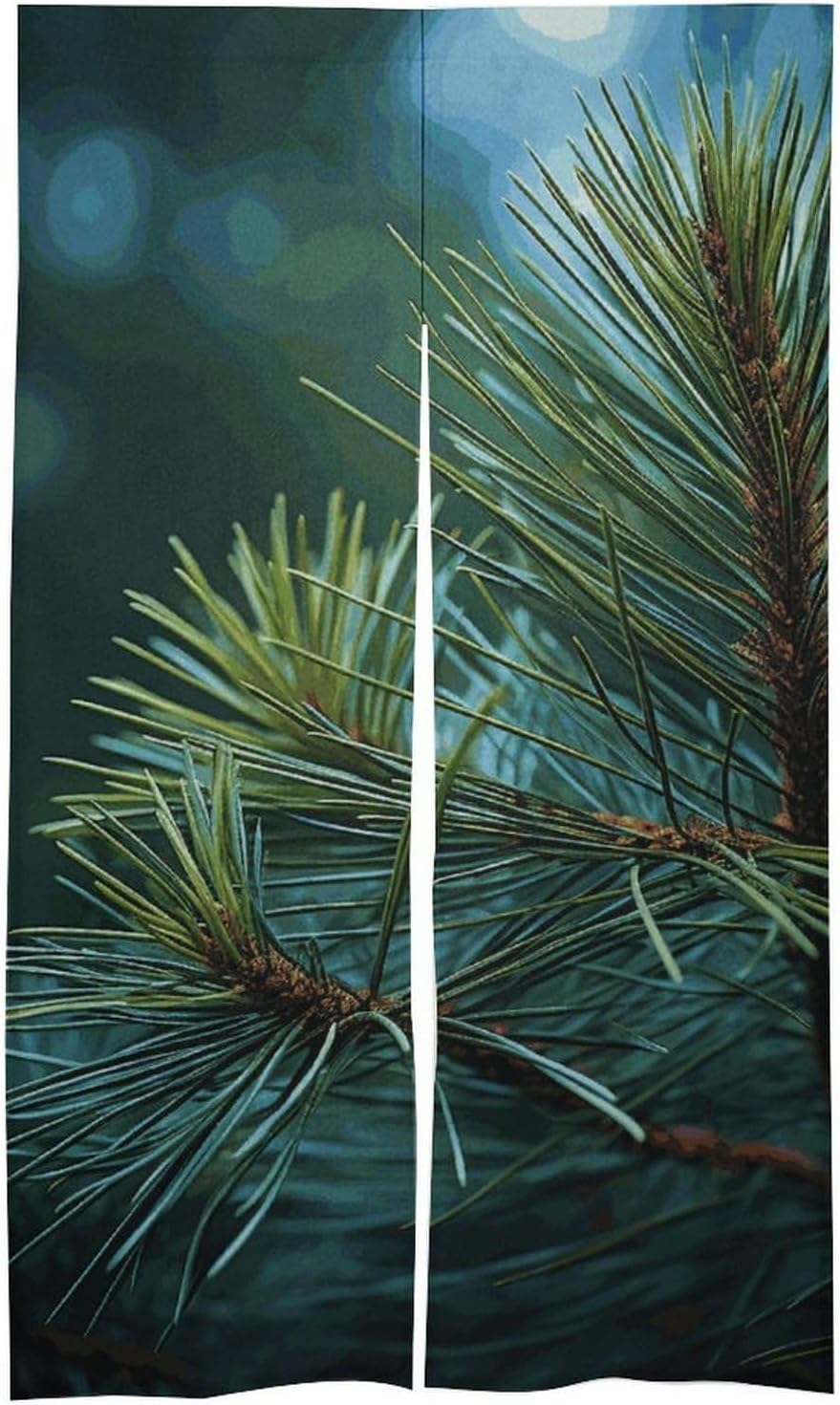 Pine Tree Door Cover Curtain 57x17 Inches Split Doorway Tapestry