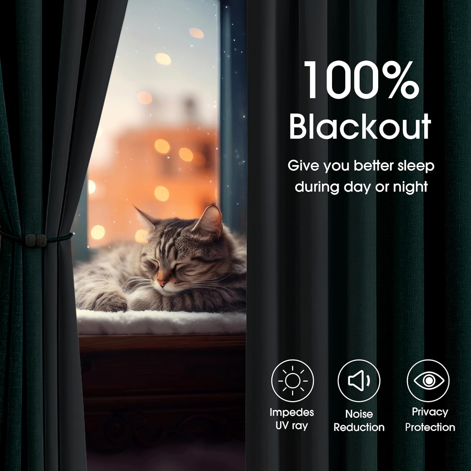 Geomoroccan Ombre Blackout Curtains 54 Inch 2 Panels