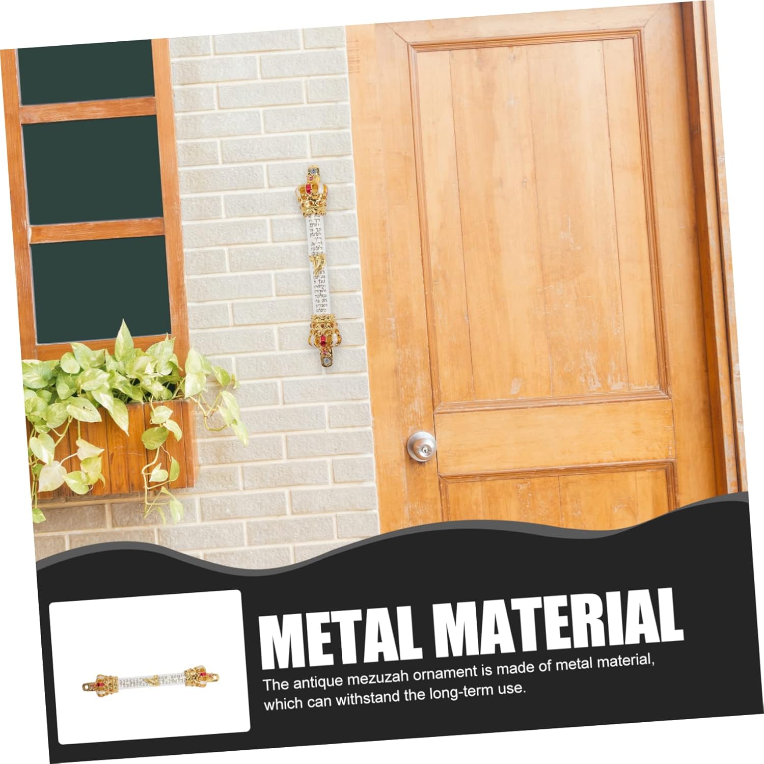 GLEAVI Elegant Metal Door Mezuzah with 2 Hole Design