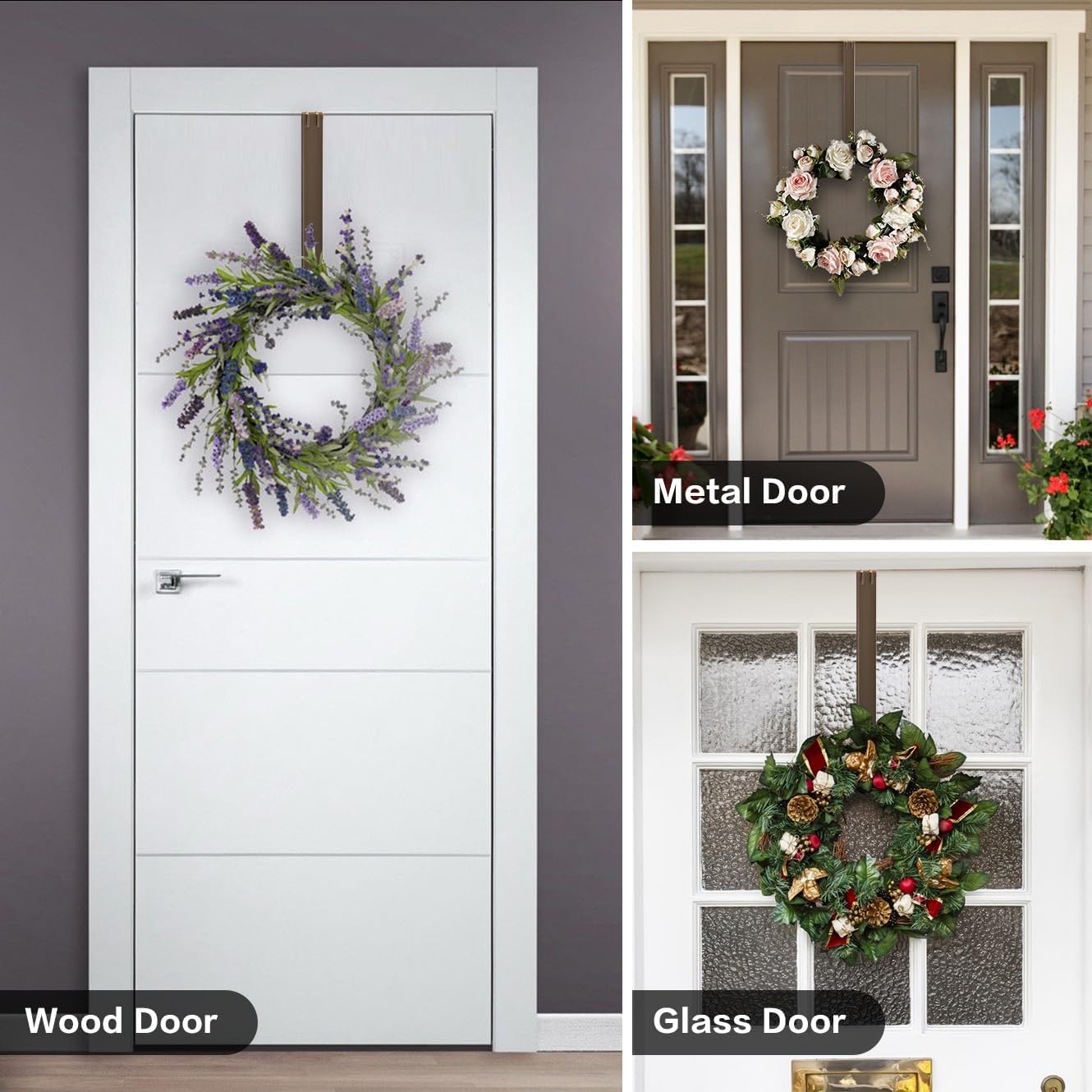 Adjustable Wreath Hanger 149-25 Inch Metal Door Hanger