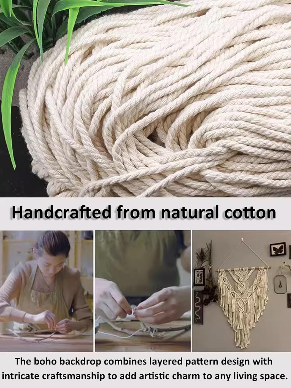 Macrame Curtains Cotton Door Curtains for Privacy and Style