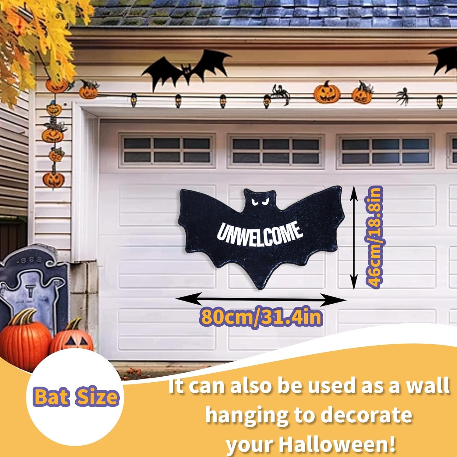 Batman Themed Bat Shape Coir Welcome Mat