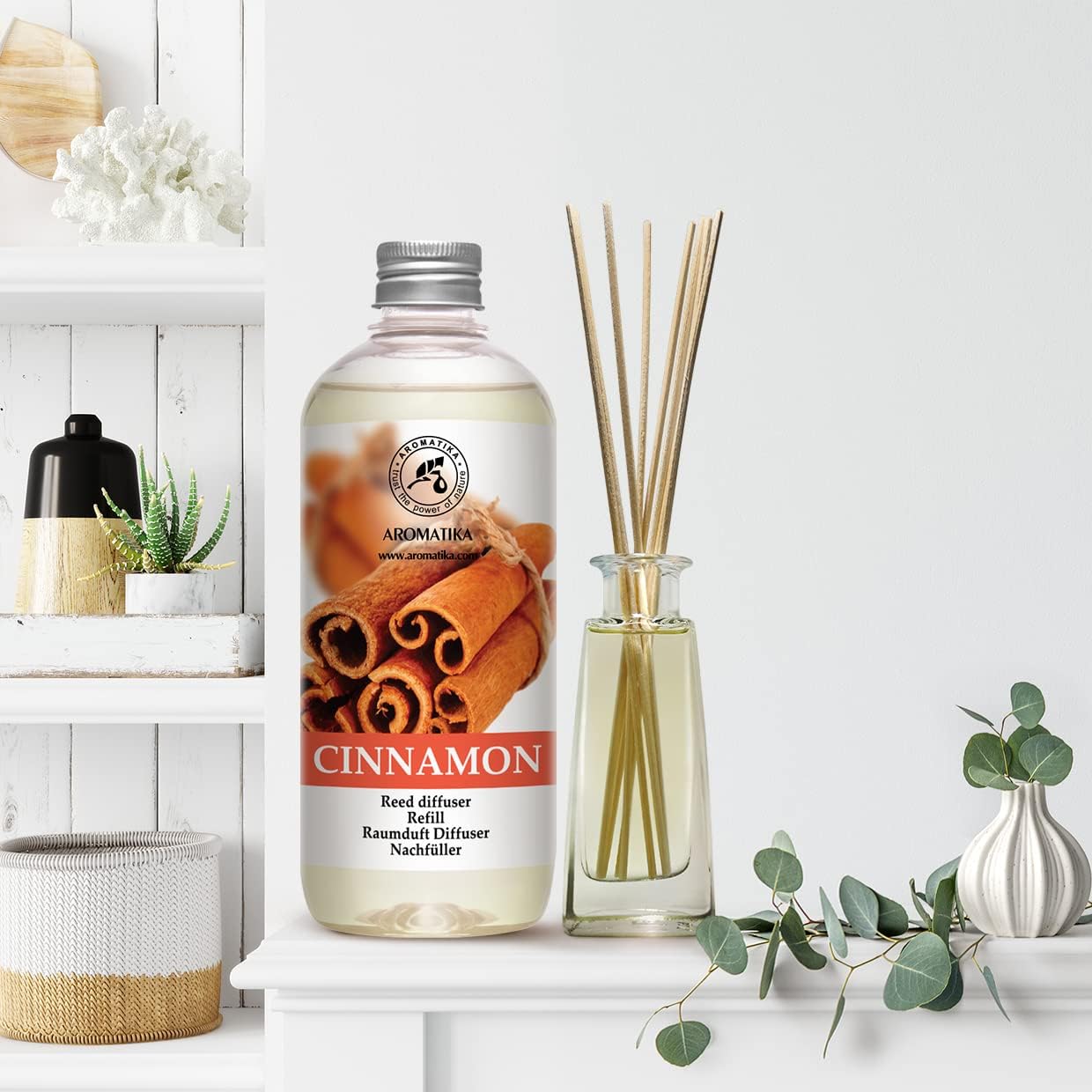 Cinnamon Reed Diffuser Refill 17 Oz Natural Essential Oil