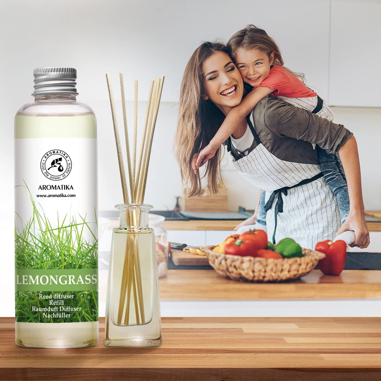 Lemongrass Reed Diffuser Refill - 68 Fl Oz Natural Essential Oil