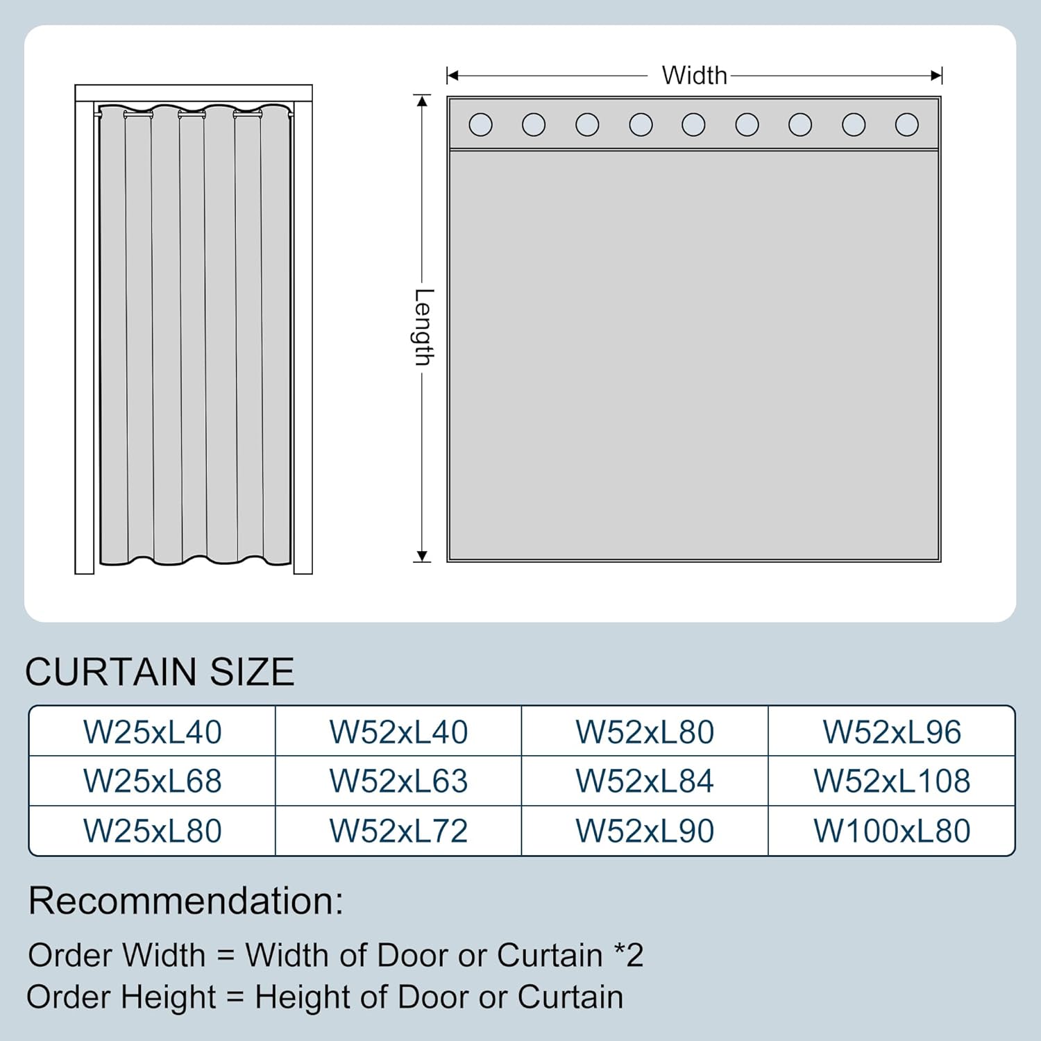 AOSKY Door Curtains for Privacy and Light Block